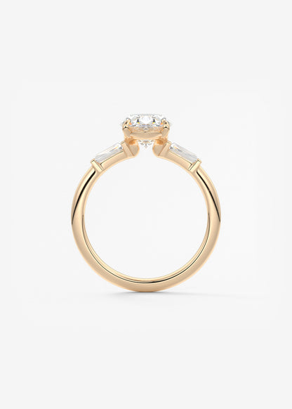 Oval Solitaire With Raised Basket Gallery Lab Grown Diamond Engagement Ring