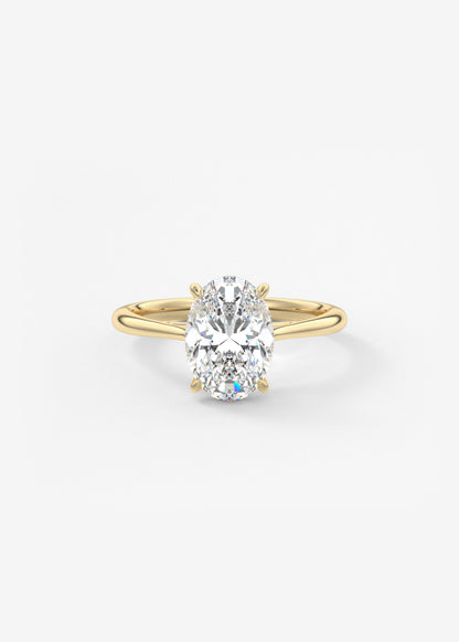 Oval Solitaire With Raised Basket Gallery Lab Grown Diamond Engagement Ring