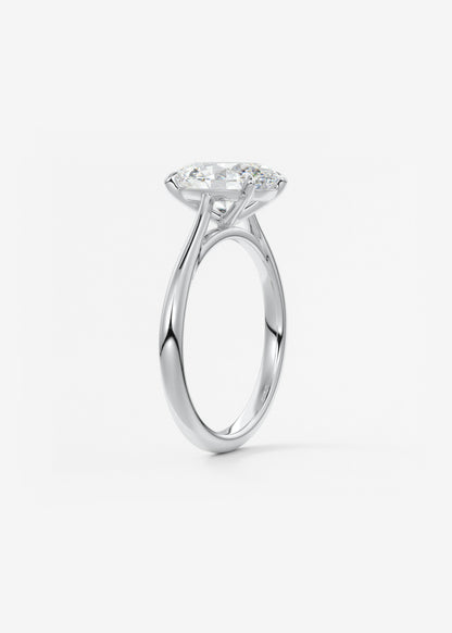 Oval Solitaire With Raised Basket Gallery Lab Grown Diamond Engagement Ring