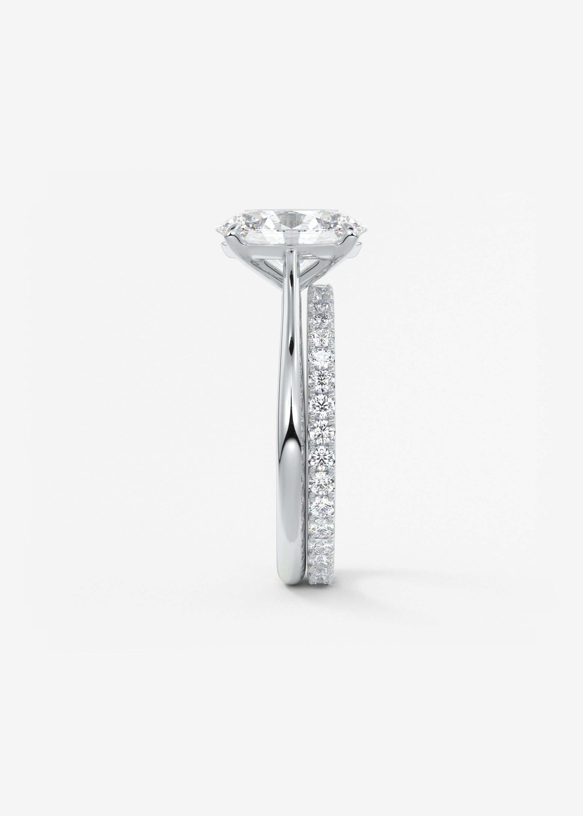 Oval Solitaire With Raised Basket Gallery Lab Grown Diamond Engagement Ring