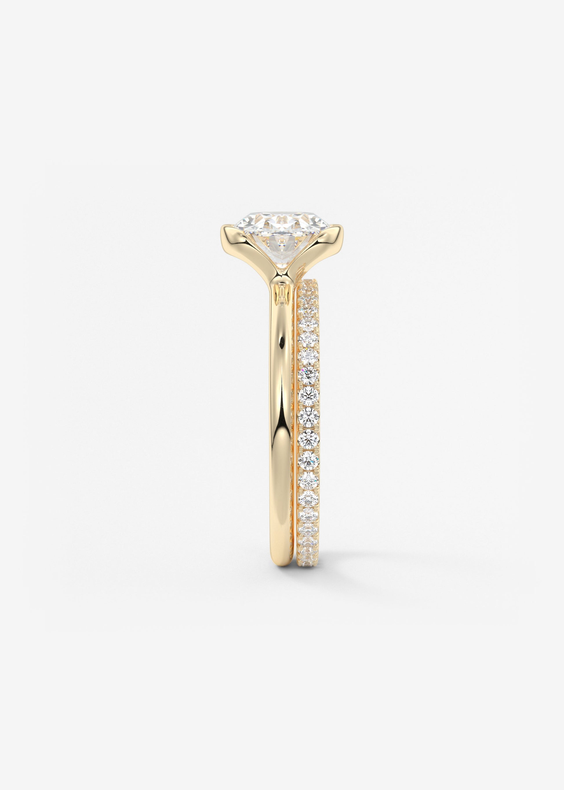 Oval Solitaire With Raised Basket Gallery Lab Grown Diamond Engagement Ring