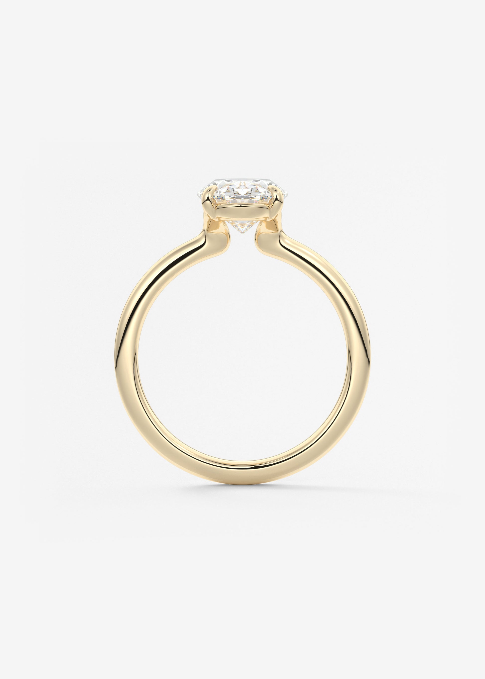 Oval Solitaire With Raised Basket Gallery Lab Grown Diamond Engagement Ring