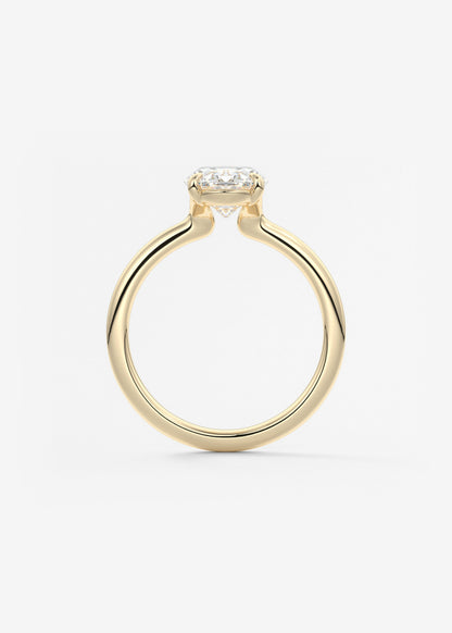 Oval Solitaire With Raised Basket Gallery Lab Grown Diamond Engagement Ring
