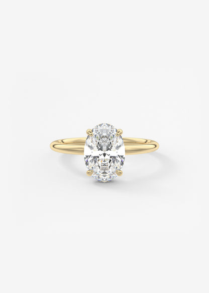 Oval Solitaire With Raised Basket Gallery Lab Grown Diamond Engagement Ring