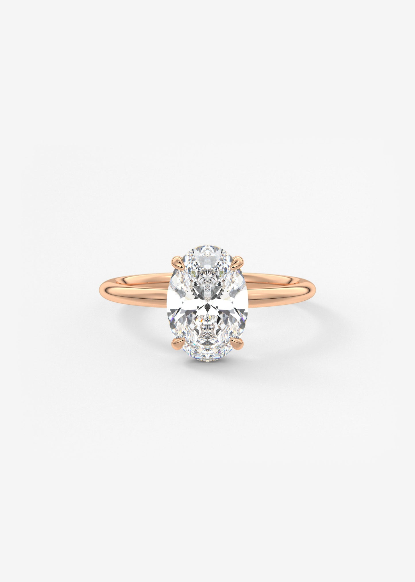 Oval Solitaire With Raised Basket Gallery Lab Grown Diamond Engagement Ring
