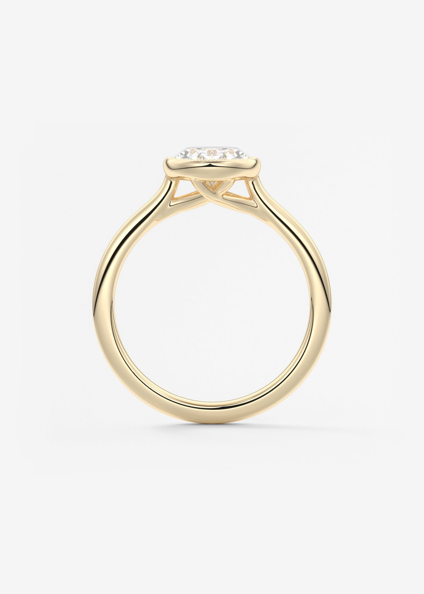 Oval Solitaire With Raised Basket Gallery Lab Grown Diamond Engagement Ring