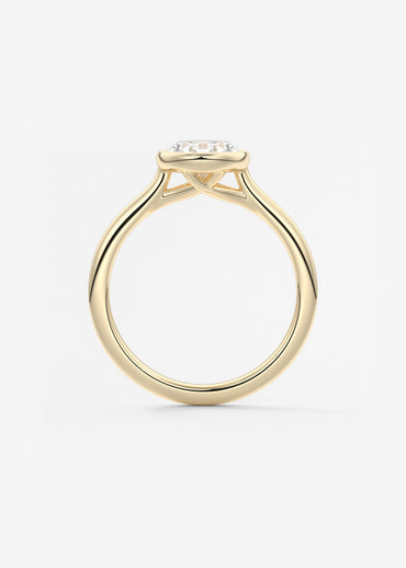 Oval Solitaire With Raised Basket Gallery Lab Grown Diamond Engagement Ring