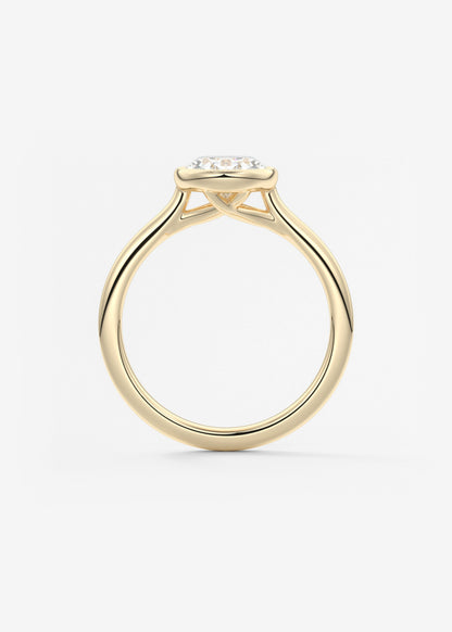 Oval Solitaire With Raised Basket Gallery Lab Grown Diamond Engagement Ring