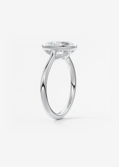 Oval Solitaire With Raised Basket Gallery Lab Grown Diamond Engagement Ring