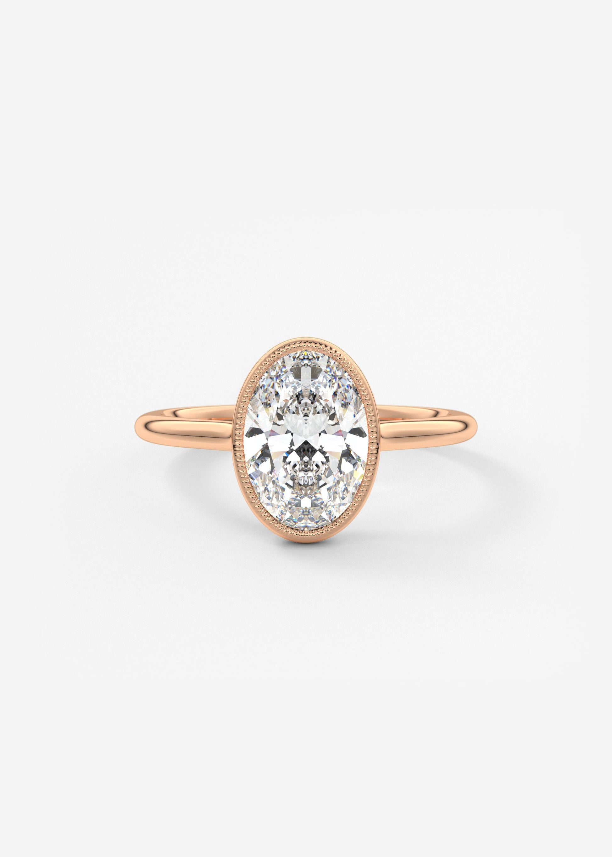 Oval Solitaire With Raised Basket Gallery Lab Grown Diamond Engagement Ring