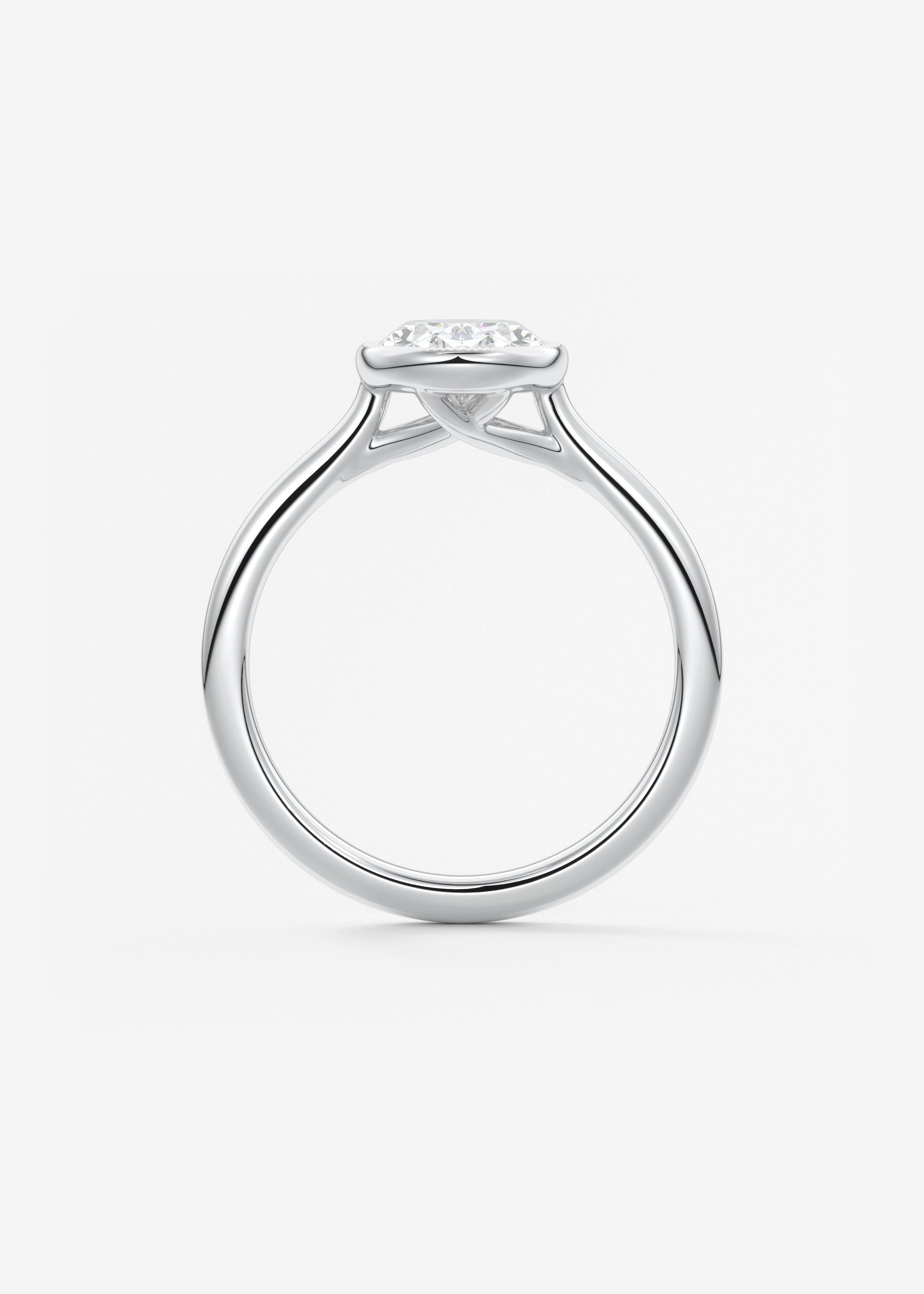 Oval Solitaire With Raised Basket Gallery Lab Grown Diamond Engagement Ring