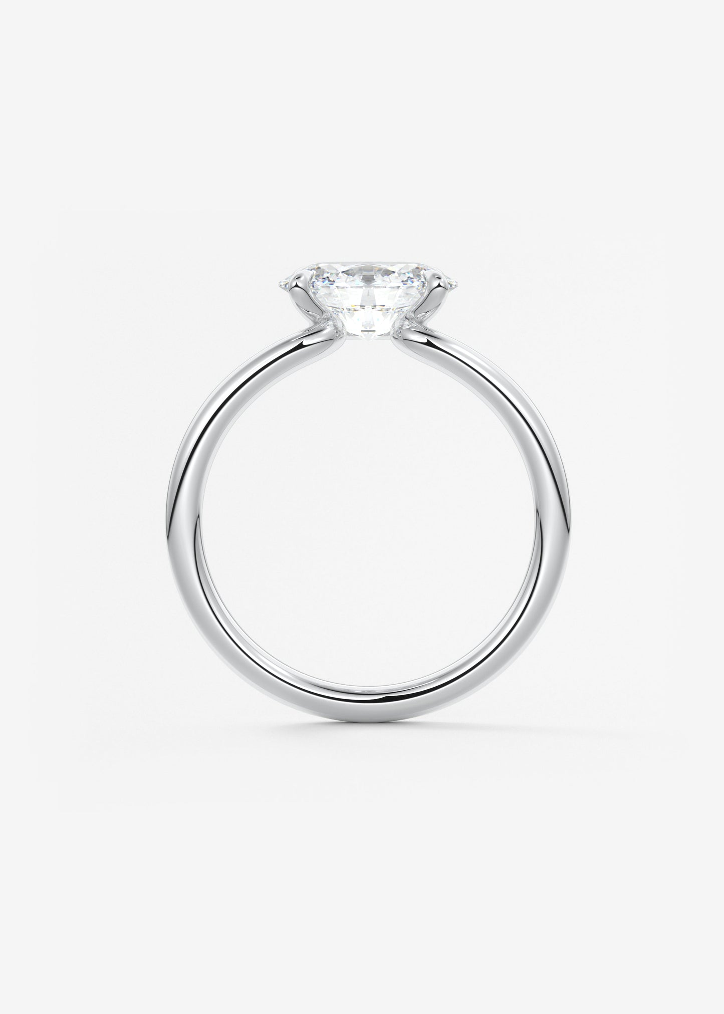 Oval Solitaire With Raised Basket Gallery Lab Grown Diamond Engagement Ring