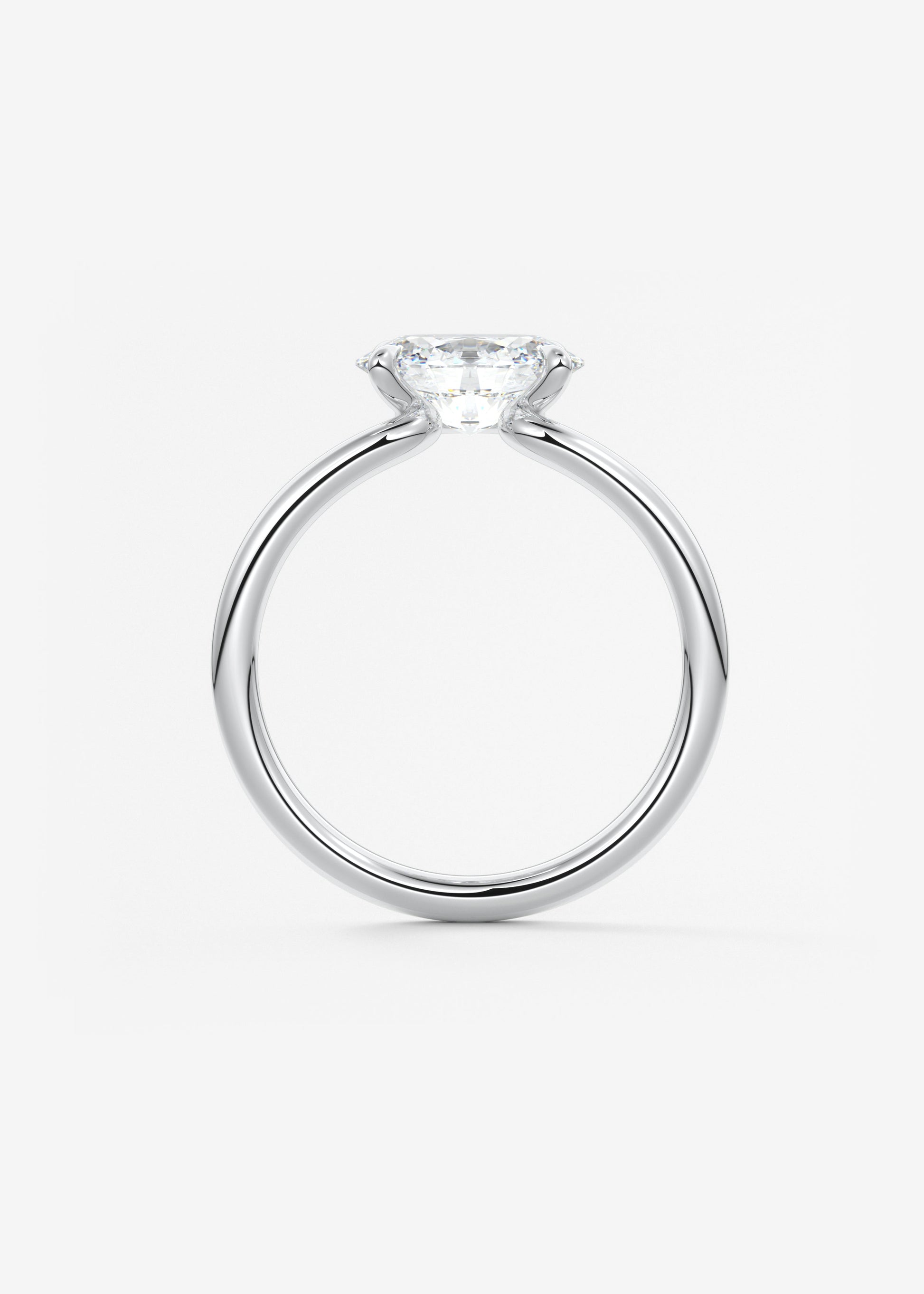 Oval Solitaire With Raised Basket Gallery Lab Grown Diamond Engagement Ring