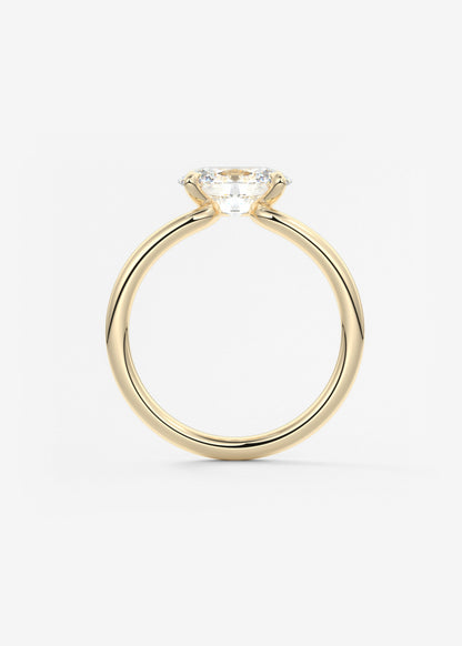 Oval Solitaire With Raised Basket Gallery Lab Grown Diamond Engagement Ring