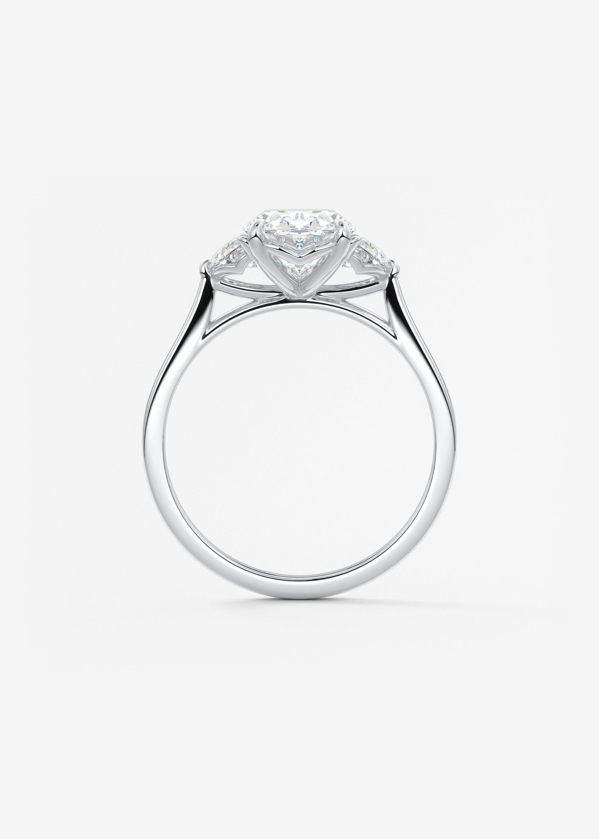 Oval Solitaire With Raised Basket Gallery Lab Grown Diamond Engagement Ring