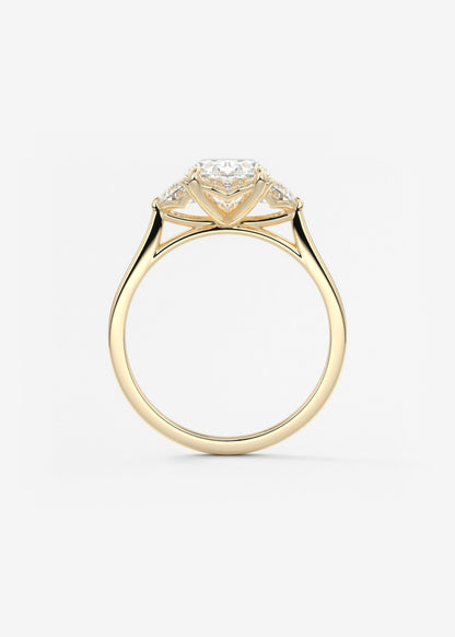 Oval Solitaire With Raised Basket Gallery Lab Grown Diamond Engagement Ring