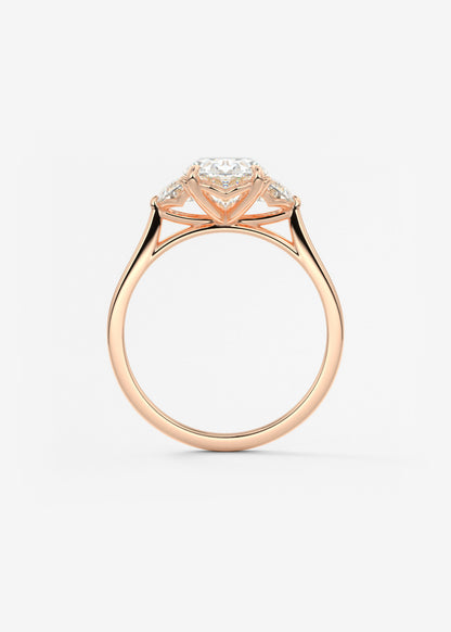 Oval Solitaire With Raised Basket Gallery Lab Grown Diamond Engagement Ring