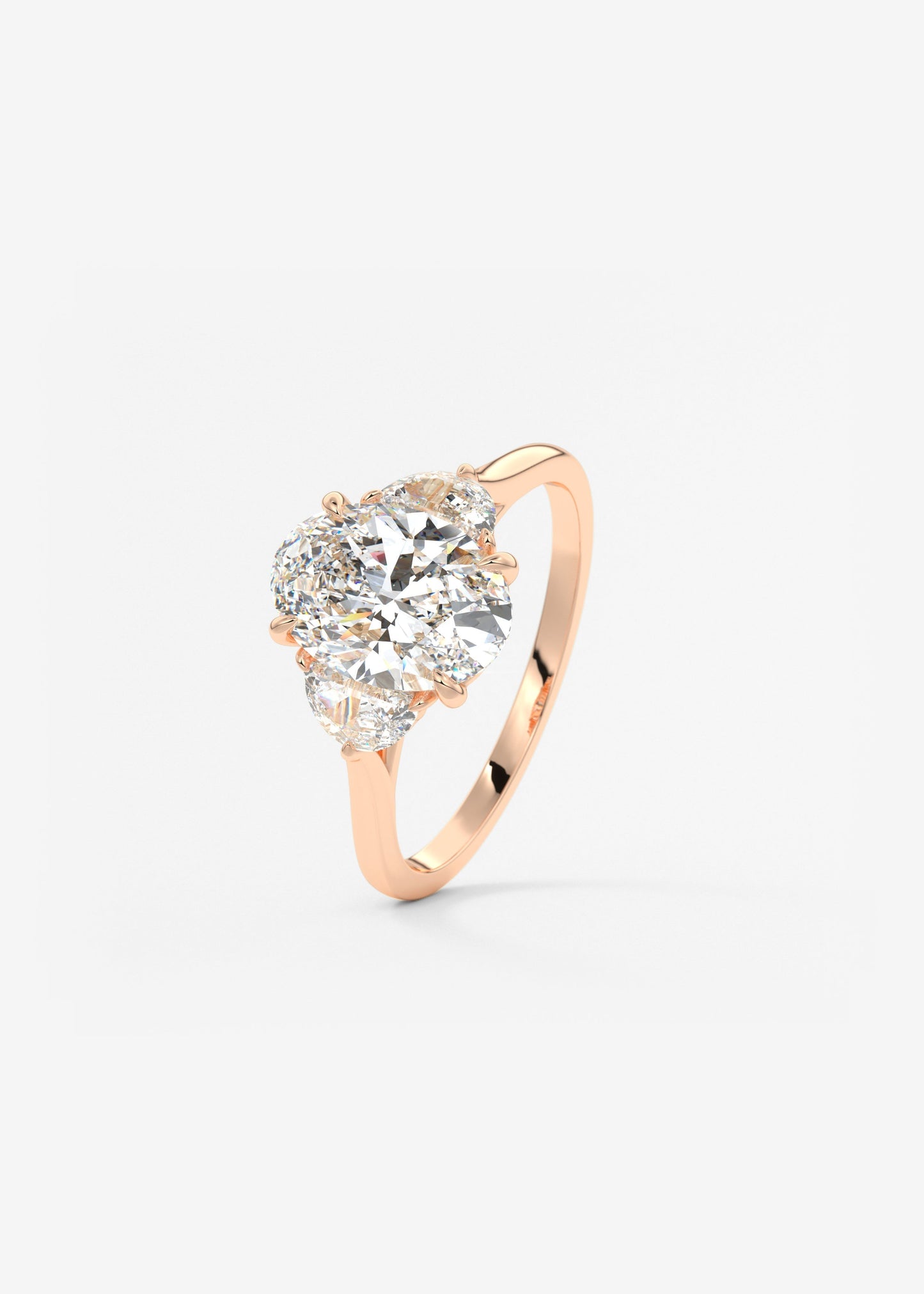 Oval Solitaire With Raised Basket Gallery Lab Grown Diamond Engagement Ring