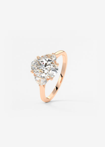 Oval Solitaire With Raised Basket Gallery Lab Grown Diamond Engagement Ring