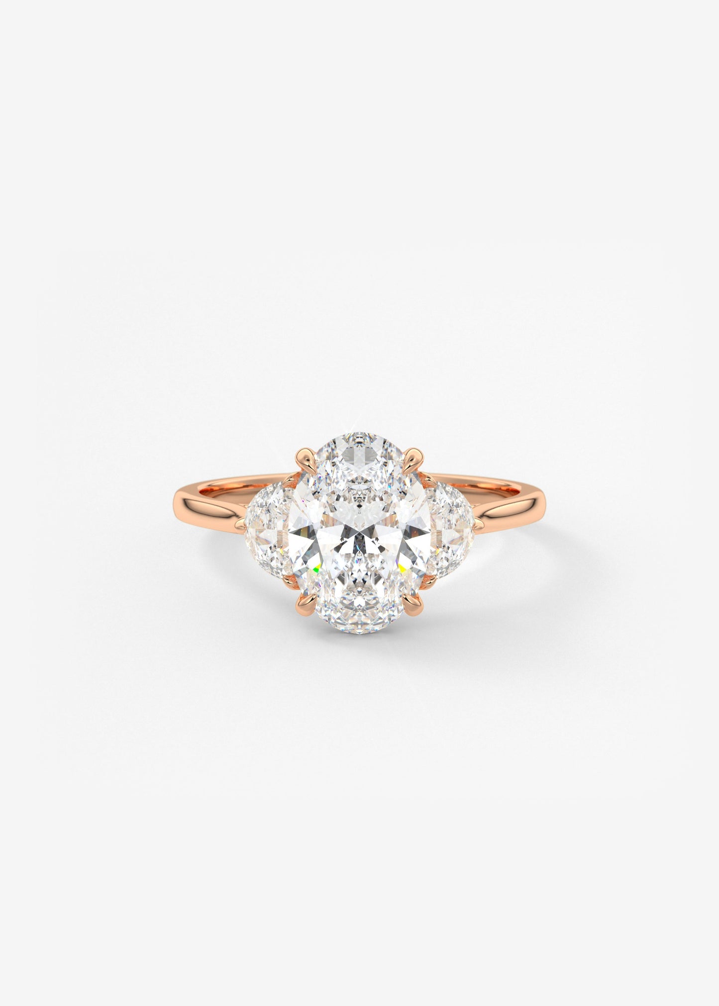 Oval Solitaire With Raised Basket Gallery Lab Grown Diamond Engagement Ring