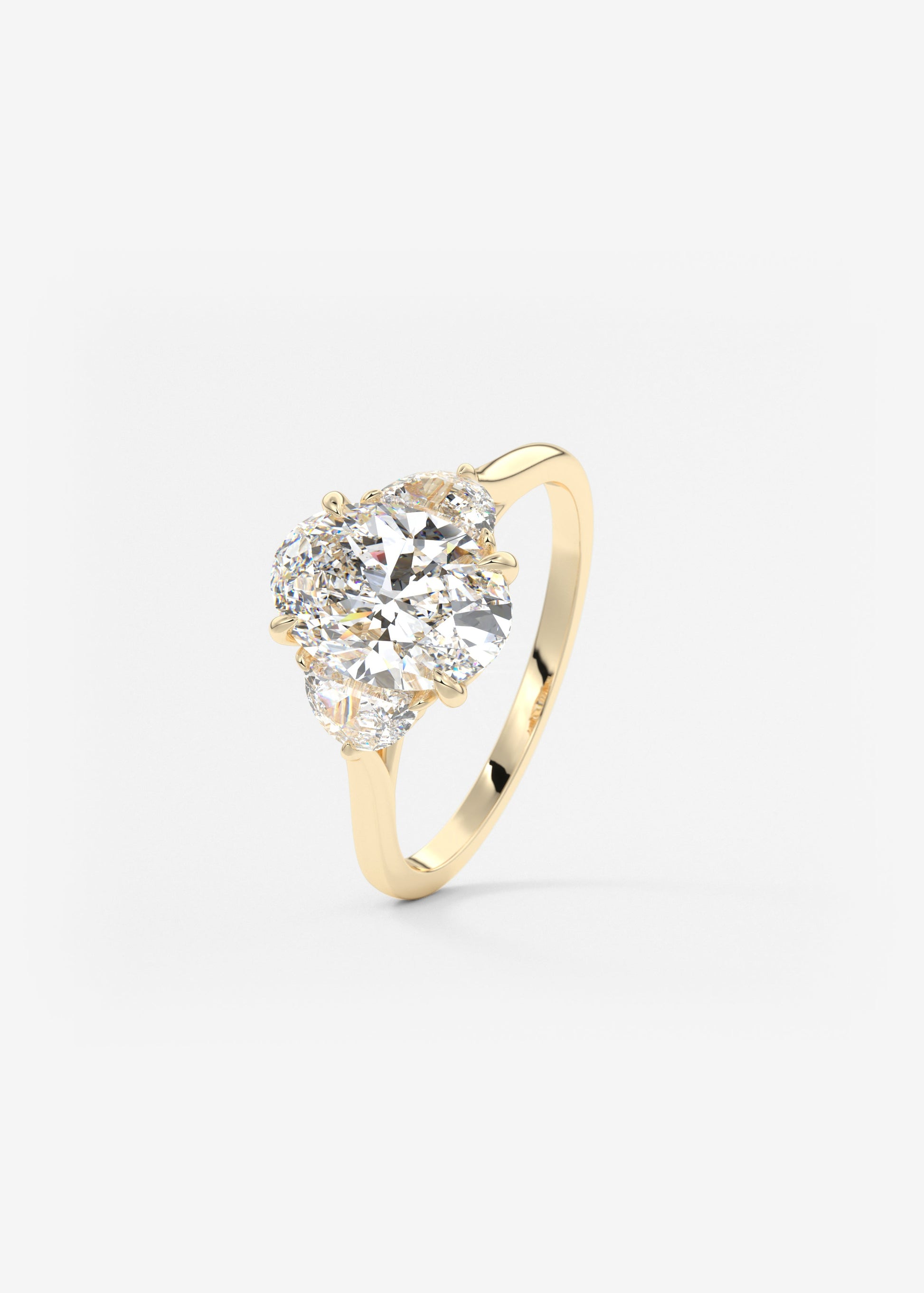 Oval Solitaire With Raised Basket Gallery Lab Grown Diamond Engagement Ring