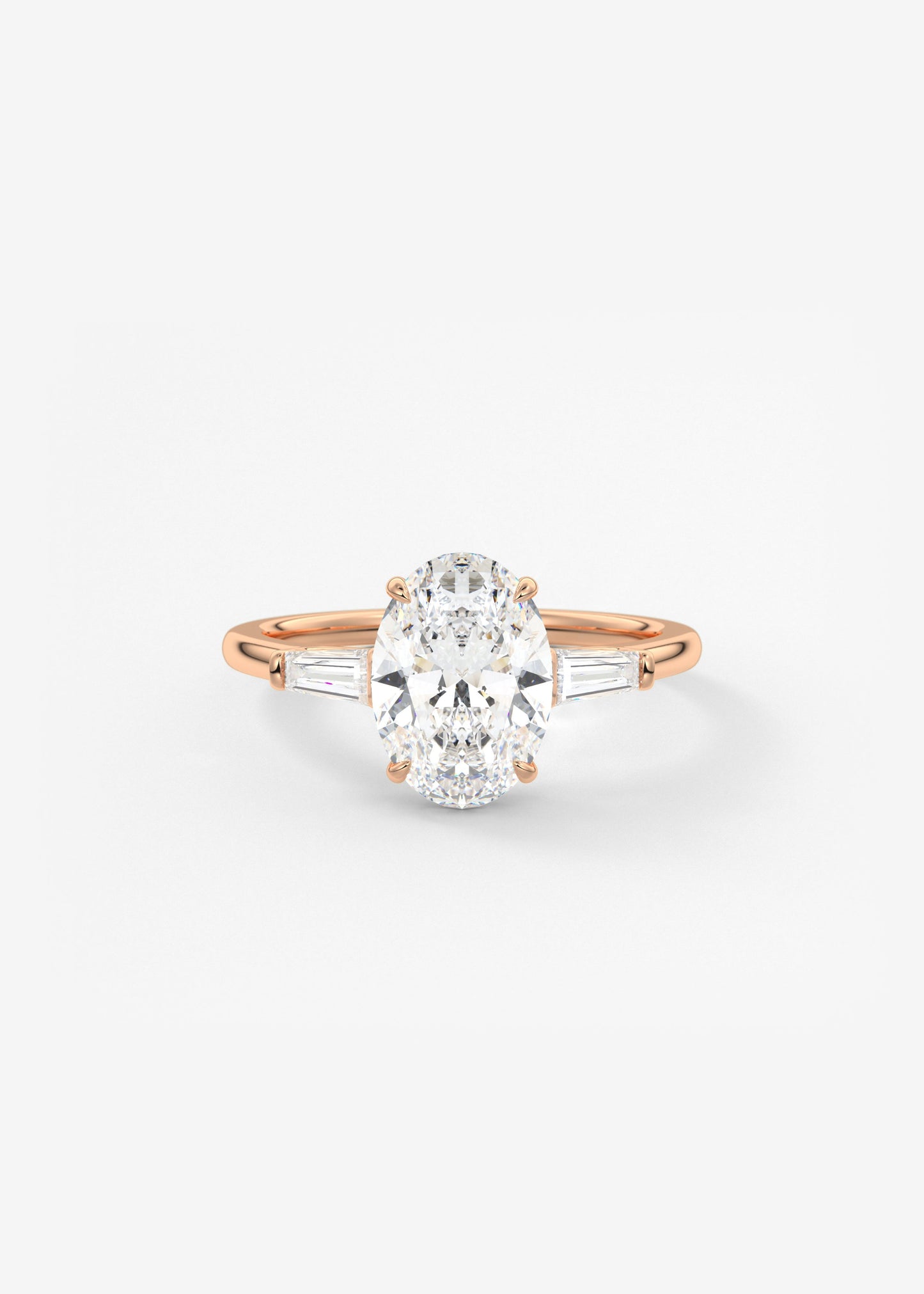 Oval Solitaire With Raised Basket Gallery Lab Grown Diamond Engagement Ring