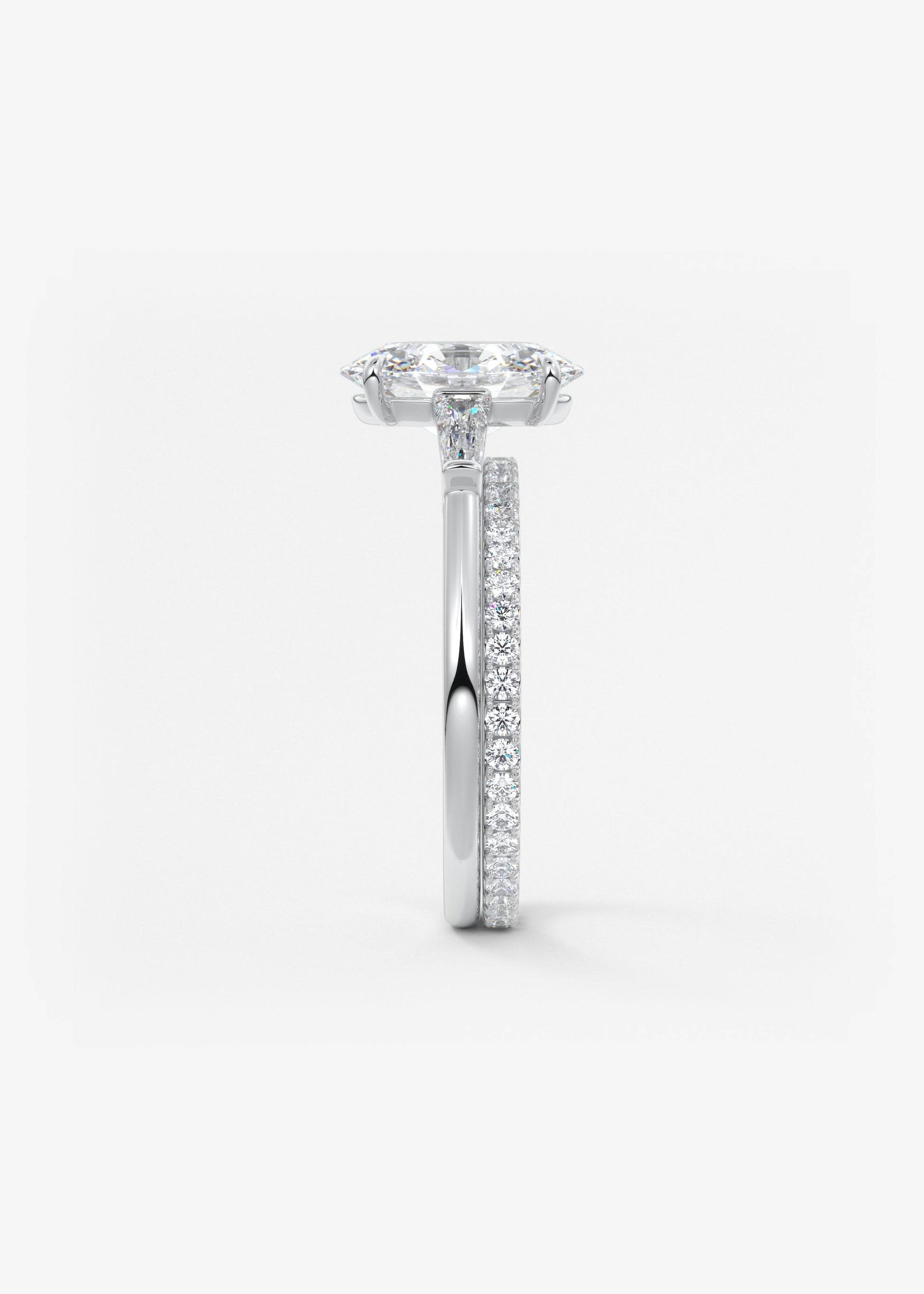 Oval Solitaire With Raised Basket Gallery Lab Grown Diamond Engagement Ring
