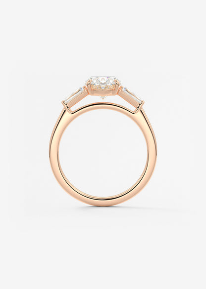Oval Solitaire With Raised Basket Gallery Lab Grown Diamond Engagement Ring