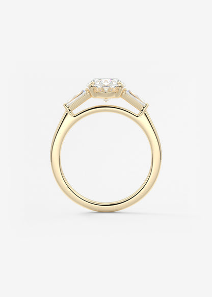 Oval Solitaire With Raised Basket Gallery Lab Grown Diamond Engagement Ring