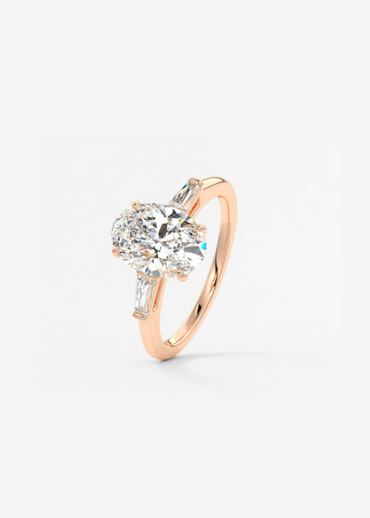 Oval Solitaire With Raised Basket Gallery Lab Grown Diamond Engagement Ring