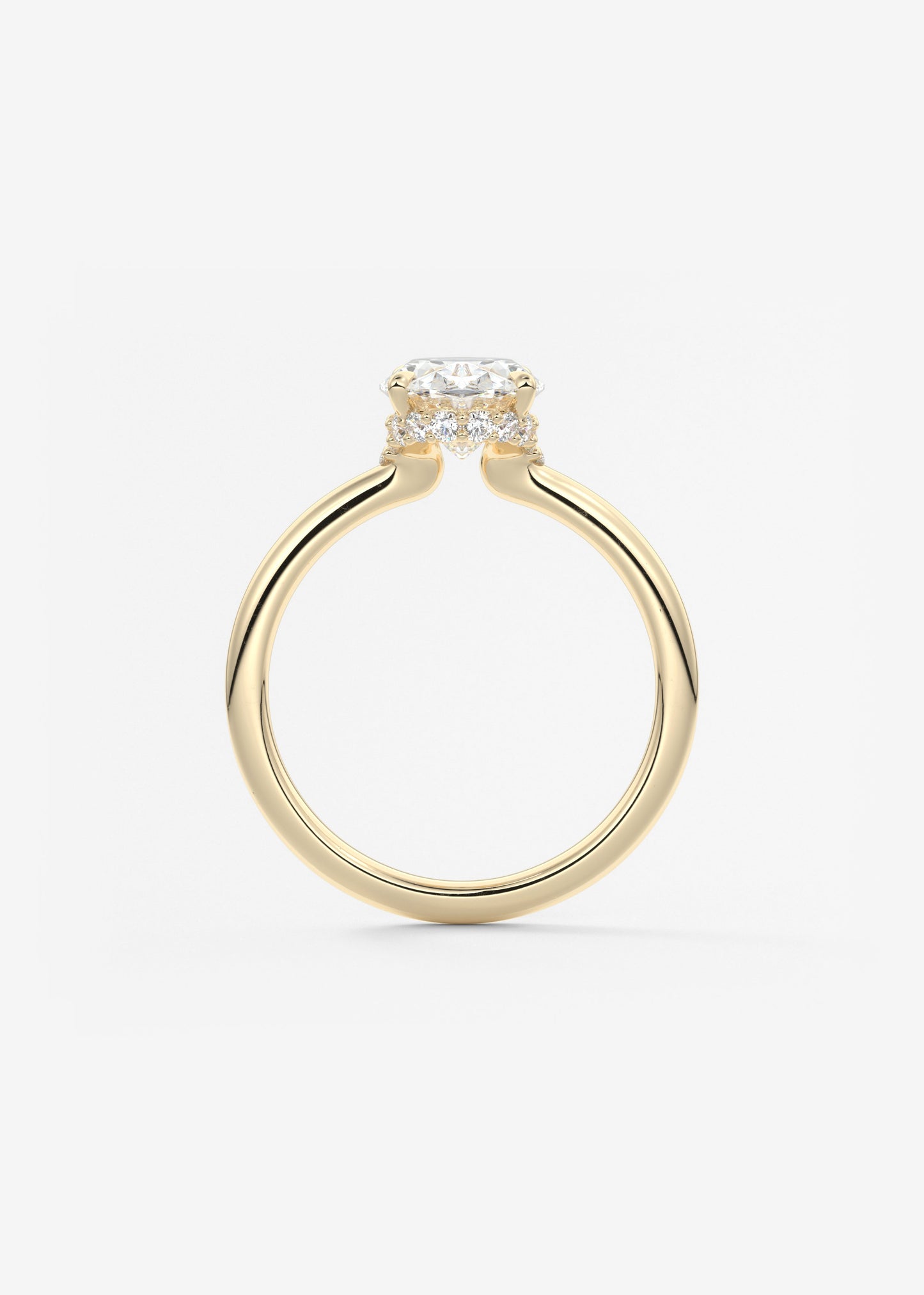 Oval Solitaire With Raised Basket Gallery Lab Grown Diamond Engagement Ring
