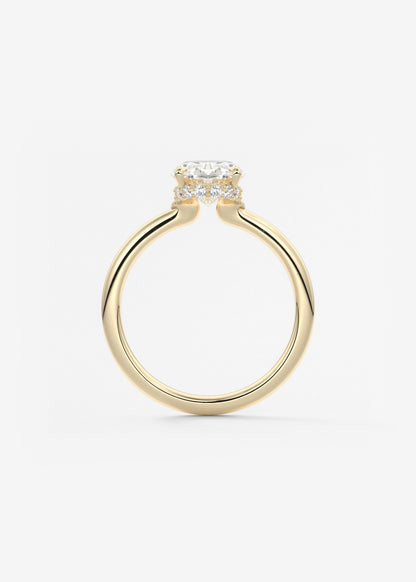 Oval Solitaire With Raised Basket Gallery Lab Grown Diamond Engagement Ring