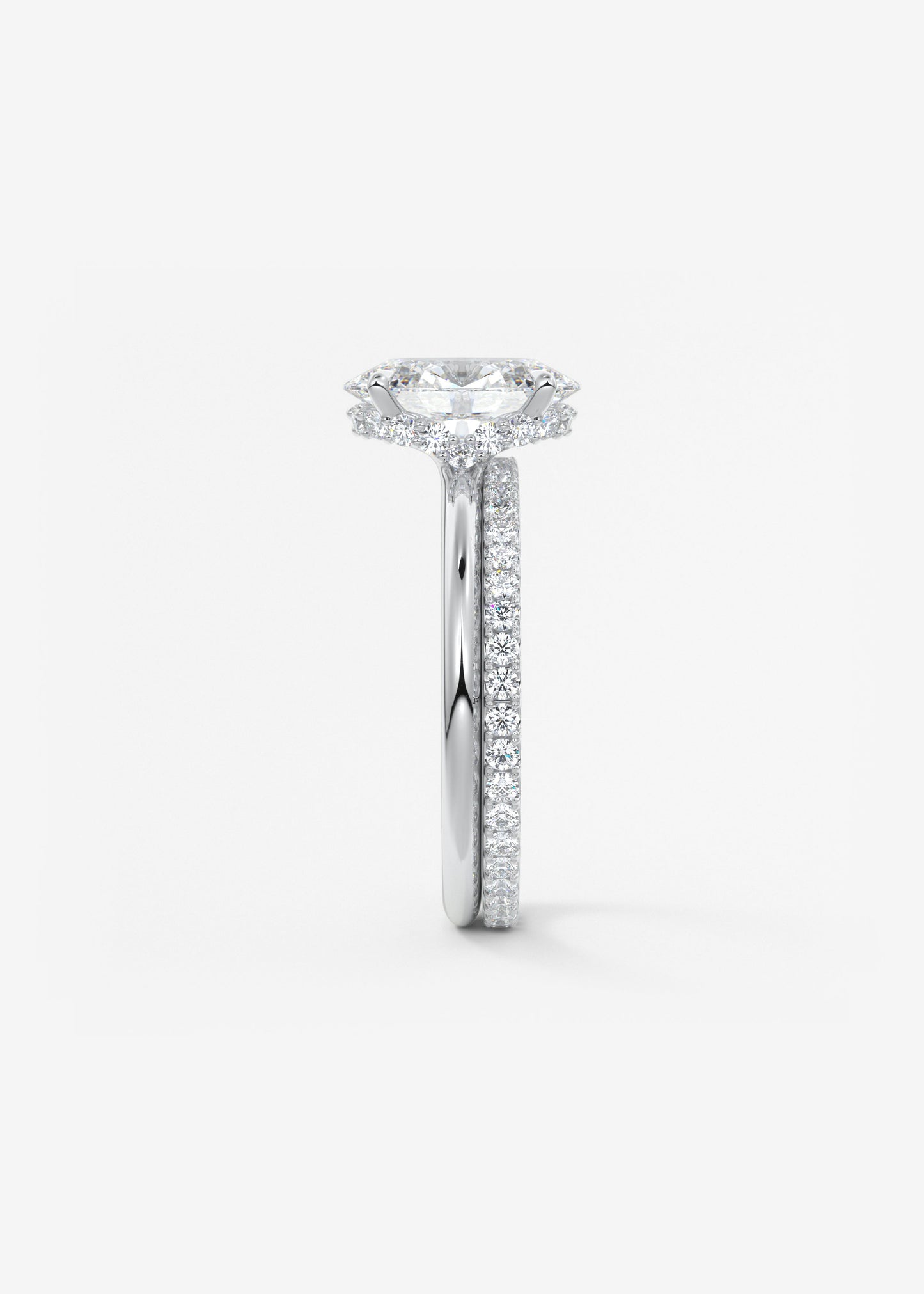 Oval Solitaire With Raised Basket Gallery Lab Grown Diamond Engagement Ring
