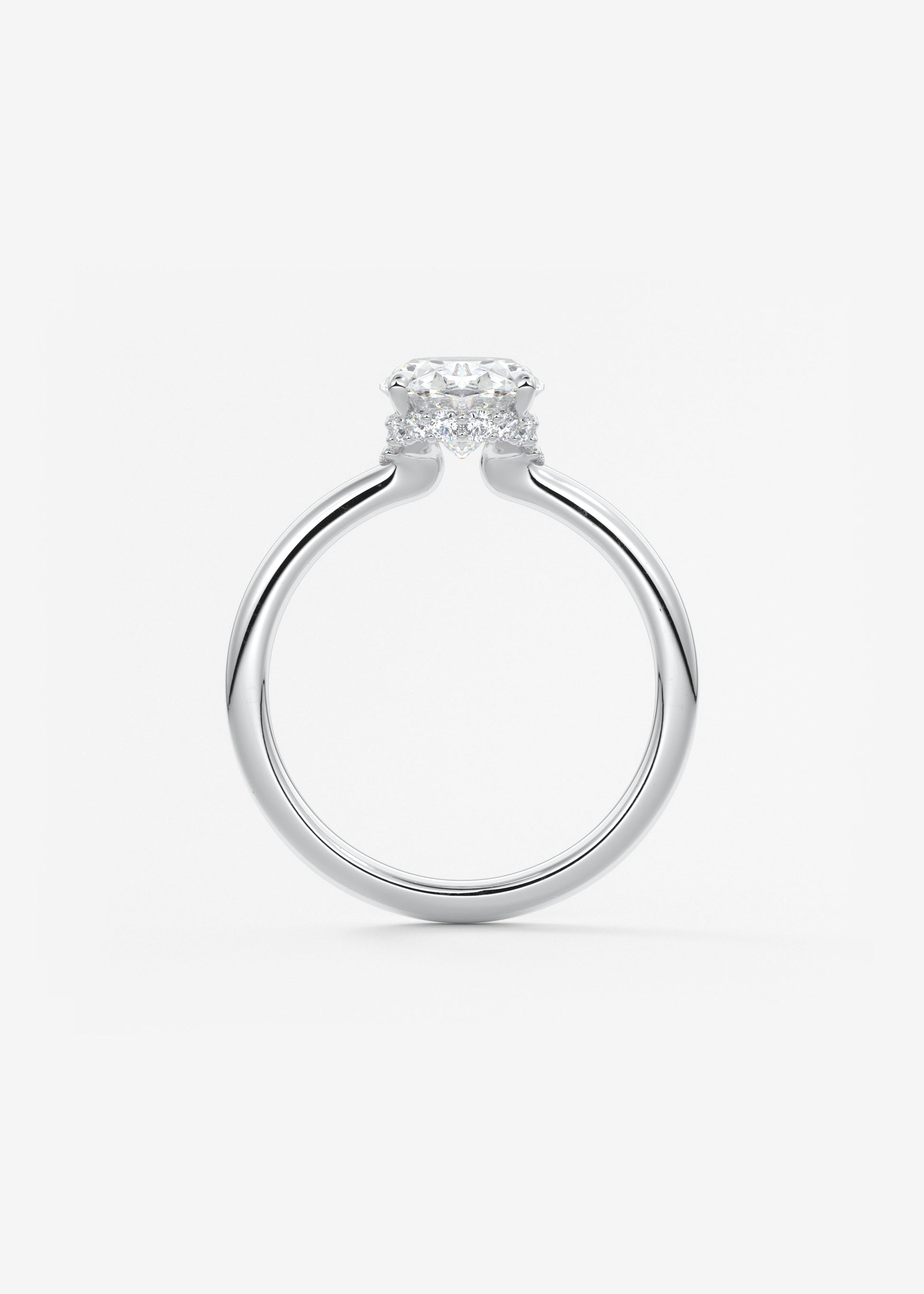 Oval Solitaire With Raised Basket Gallery Lab Grown Diamond Engagement Ring