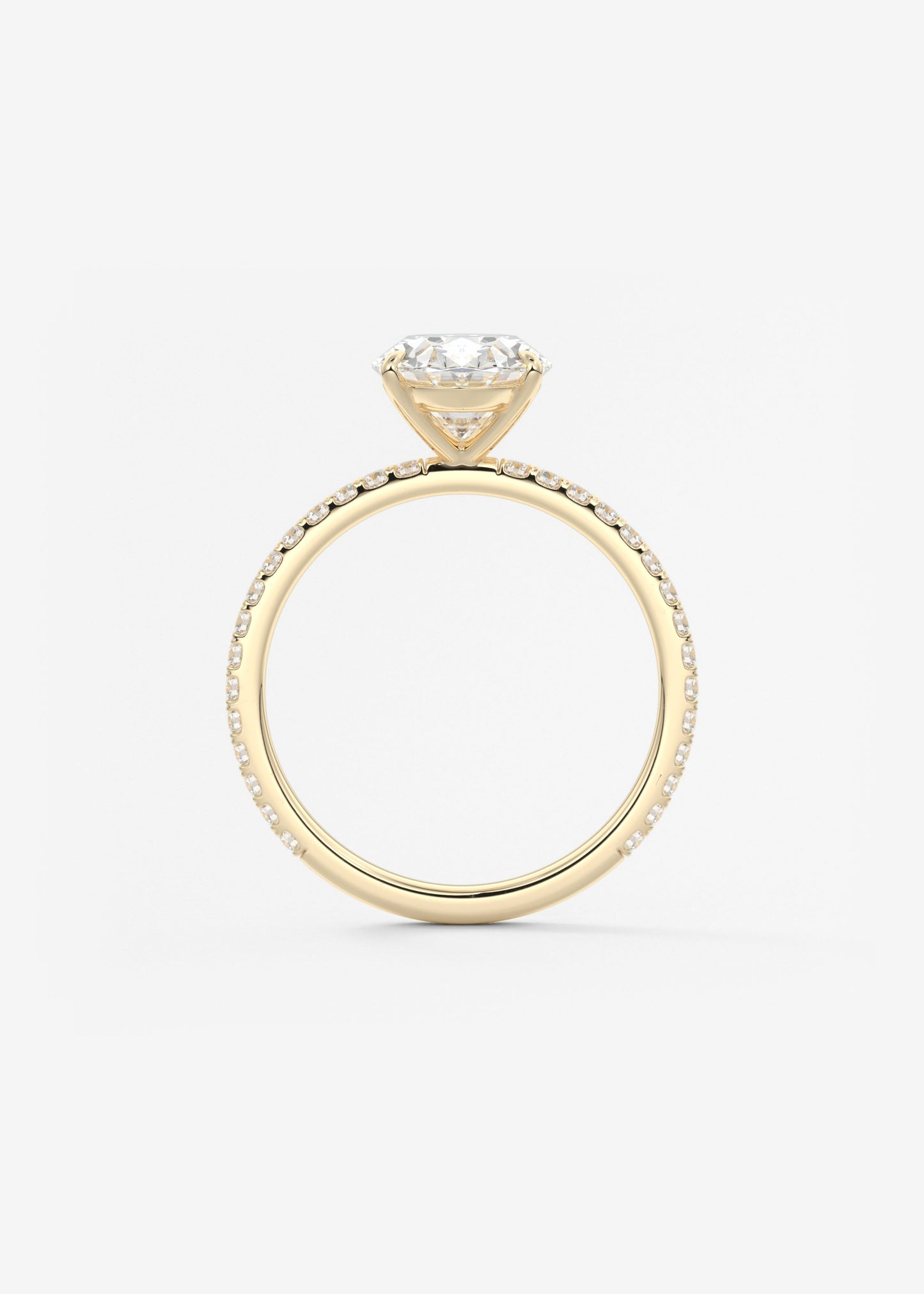 Oval Solitaire With Raised Basket Gallery Lab Grown Diamond Engagement Ring