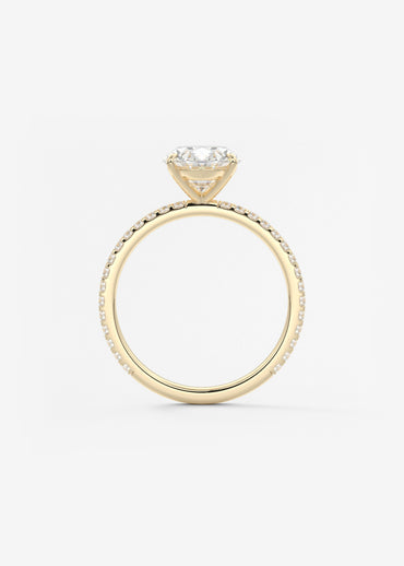 Oval Solitaire With Raised Basket Gallery Lab Grown Diamond Engagement Ring
