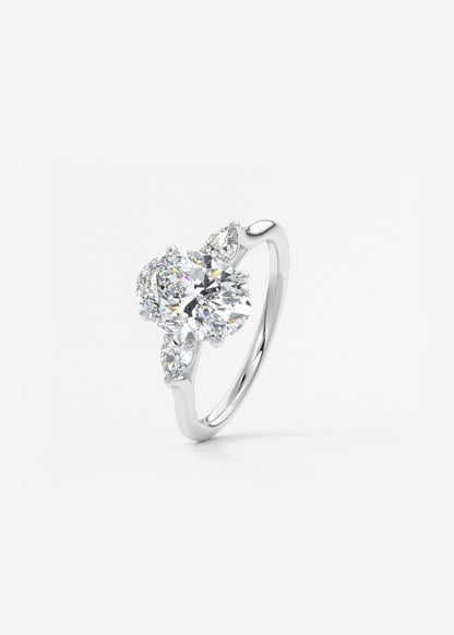Oval Solitaire With Raised Basket Gallery Lab Grown Diamond Engagement Ring