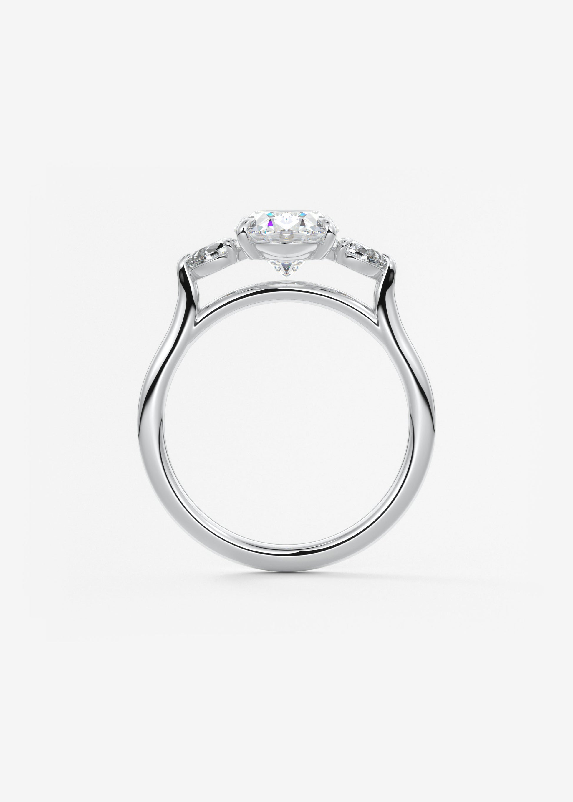 Oval Solitaire With Raised Basket Gallery Lab Grown Diamond Engagement Ring