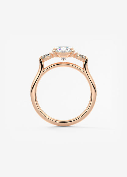Oval Solitaire With Raised Basket Gallery Lab Grown Diamond Engagement Ring