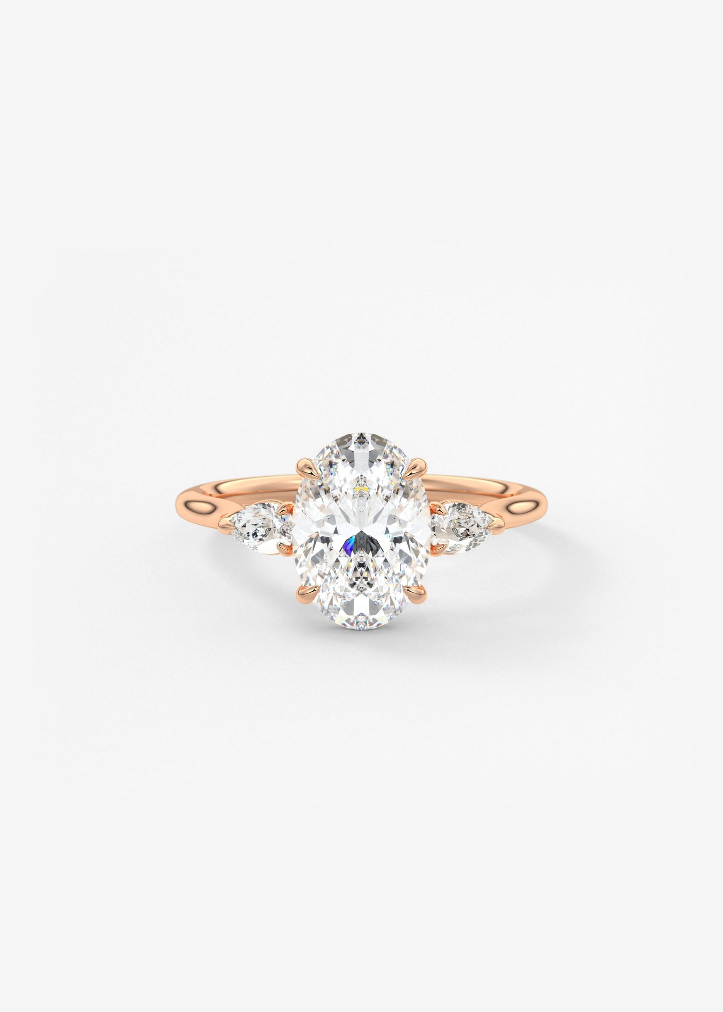 Oval Solitaire With Raised Basket Gallery Lab Grown Diamond Engagement Ring