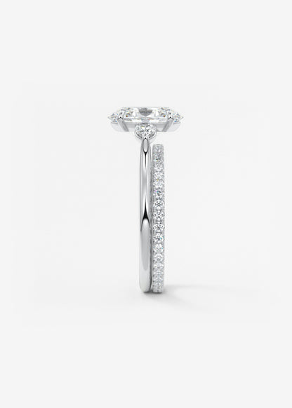 Oval Solitaire With Raised Basket Gallery Lab Grown Diamond Engagement Ring