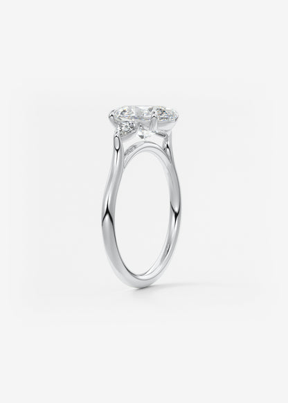 Oval Solitaire With Raised Basket Gallery Lab Grown Diamond Engagement Ring
