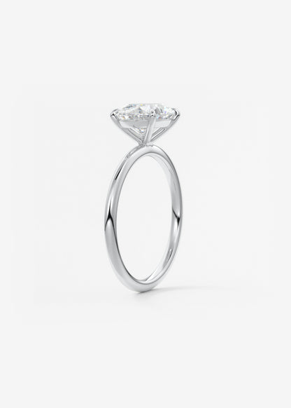 Oval Solitaire With Raised Basket Gallery Lab Grown Diamond Engagement Ring
