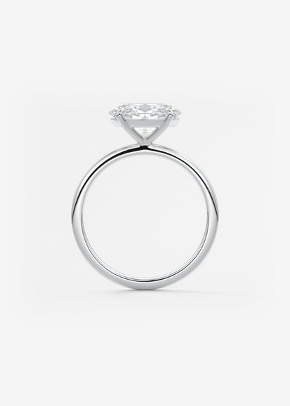 Oval Solitaire With Raised Basket Gallery Lab Grown Diamond Engagement Ring