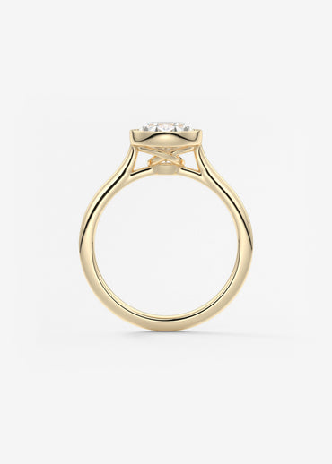 Oval Solitaire With Raised Basket Gallery Lab Grown Diamond Engagement Ring