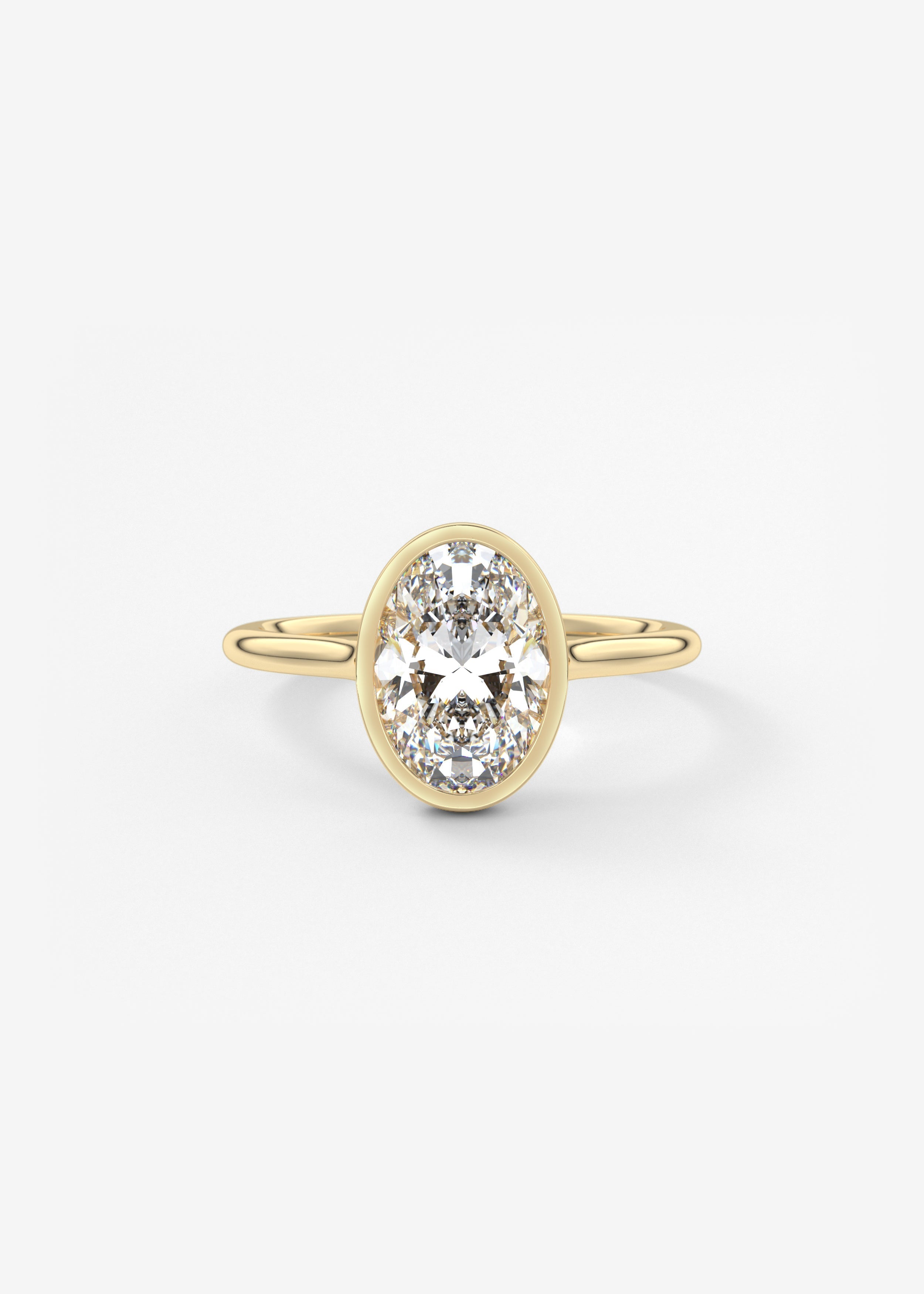 Oval Solitaire With Raised Basket Gallery Lab Grown Diamond Engagement Ring
