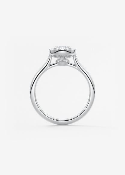 Oval Solitaire With Raised Basket Gallery Lab Grown Diamond Engagement Ring