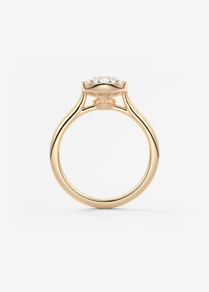 Oval Solitaire With Raised Basket Gallery Lab Grown Diamond Engagement Ring