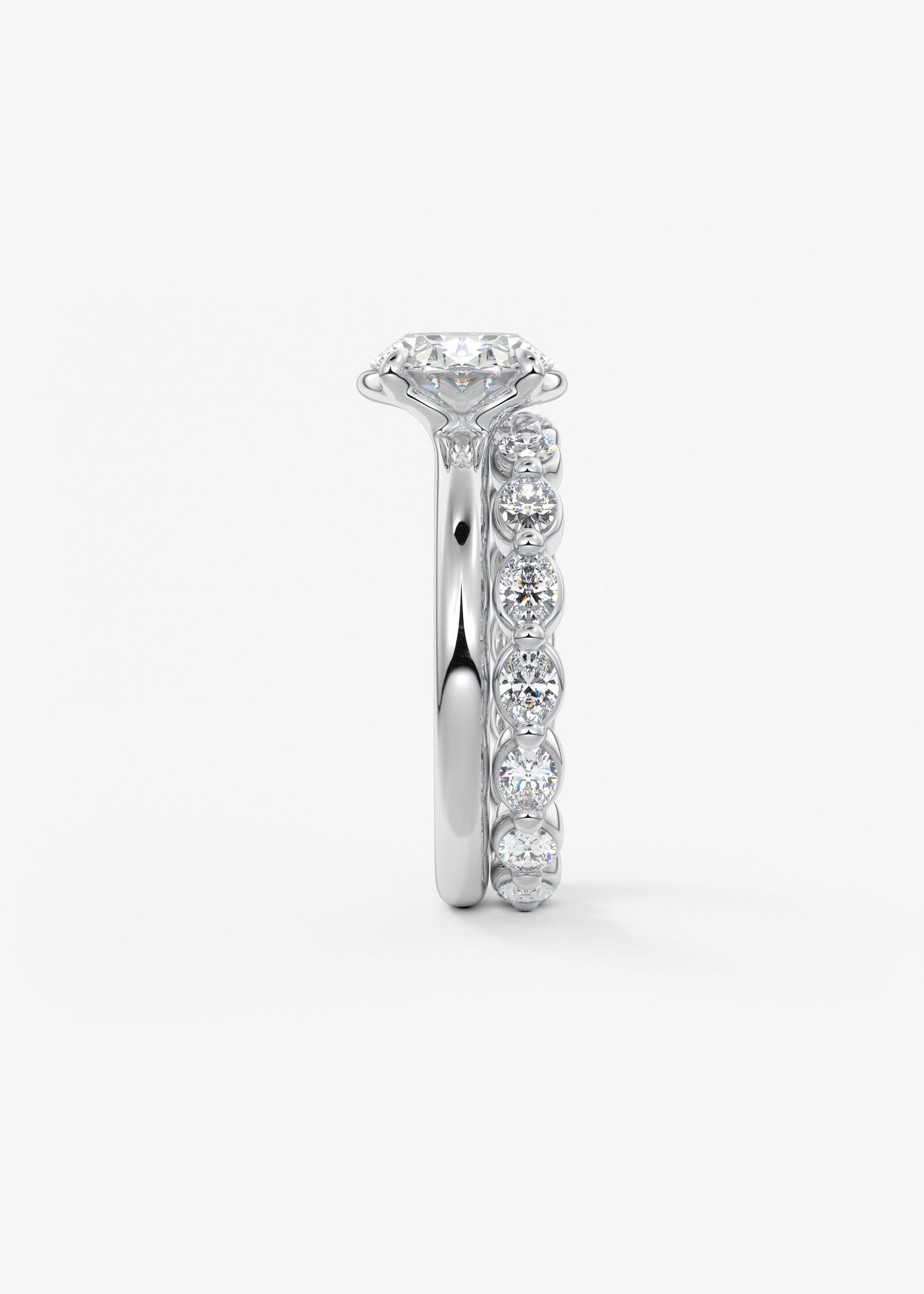 Oval Solitaire With Raised Basket Gallery Lab Grown Diamond Engagement Ring