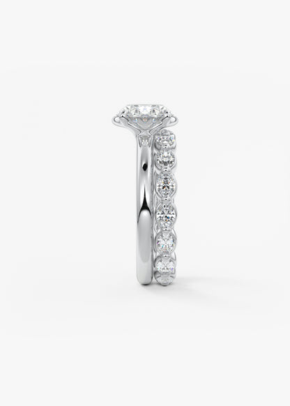 Oval Solitaire With Raised Basket Gallery Lab Grown Diamond Engagement Ring